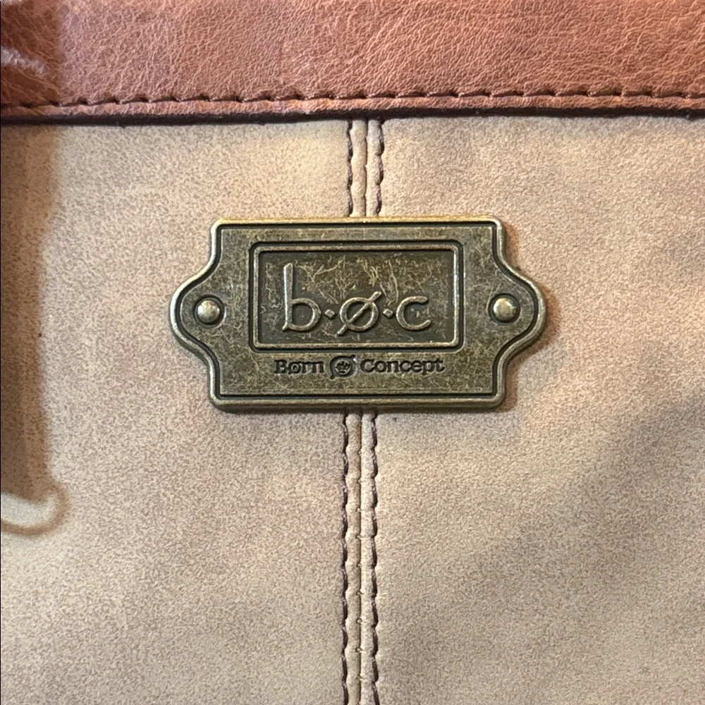 b.ø.c Born Concept Taupe Leather Crossbody Bag‎ Purse